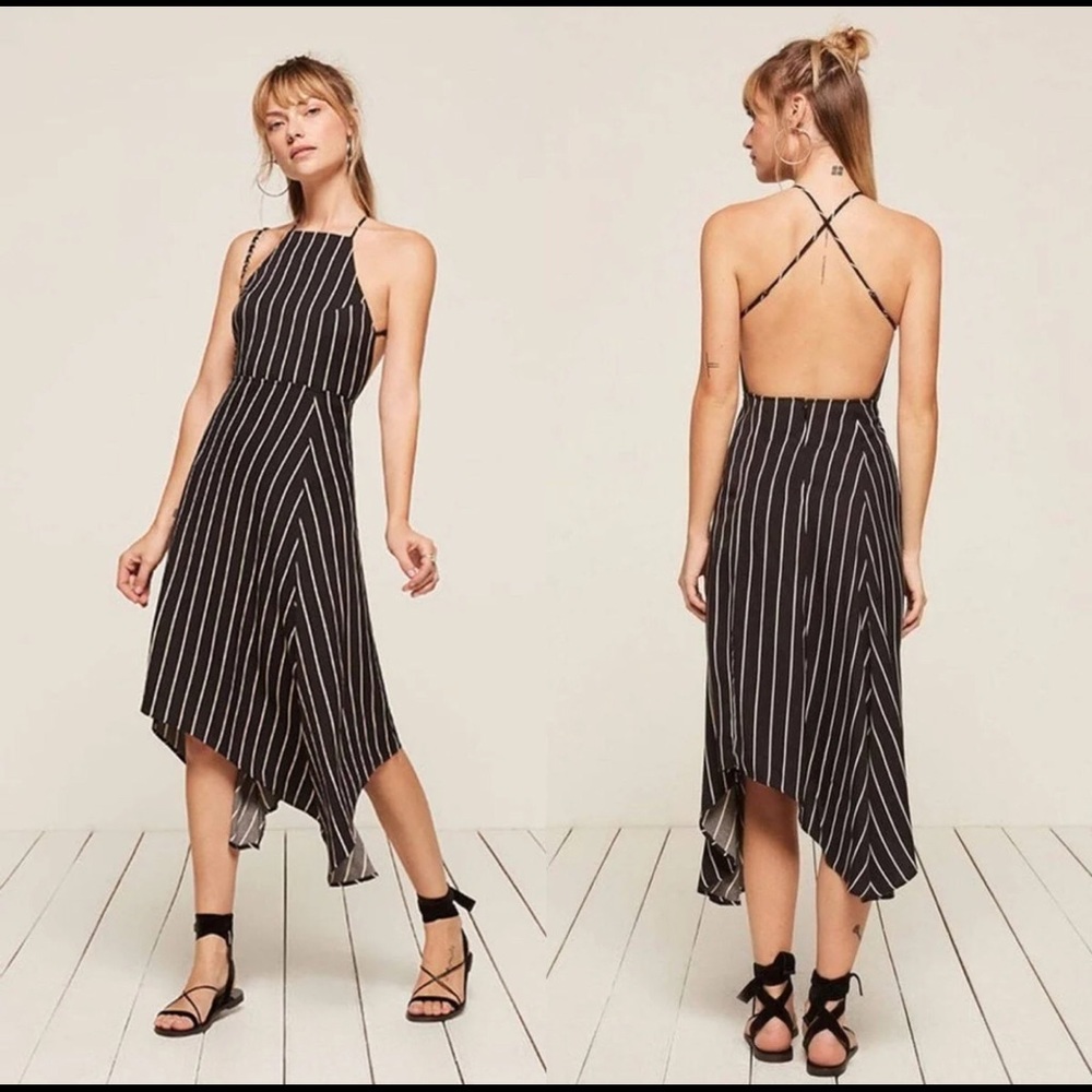 Reformation Waverly hi-low handkerchief dress